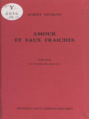 cover image of Amour et eaux fraîches